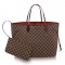 Louis Vuitton N41357 Neverfull GM Shoulder Bag Damier Ebene Canvas