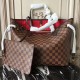 Louis Vuitton N41358 Neverfull MM Shoulder Bag Damier Ebene Canvas