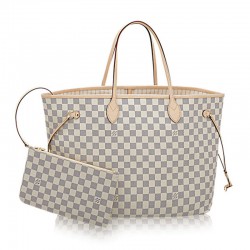 Louis Vuitton N41360 Neverfull GM Shoulder Bag Damier Azur Canvas