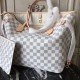 Louis Vuitton N41361 Neverfull MM Shoulder Bag Damier Azur Canvas