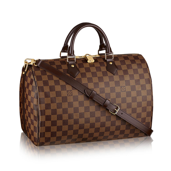 Louis Vuitton N41366 Speedy Bandouliere 35 Tote Bag Damier Ebene Canvas