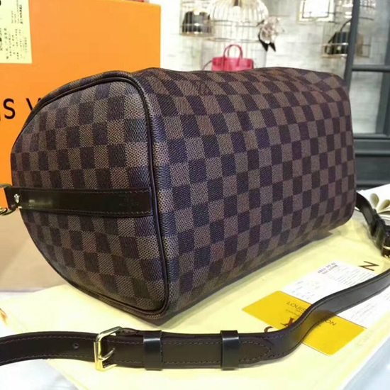 Louis Vuitton N41367 Speedy Bandouliere 30 Tote Bag Damier Ebene Canvas