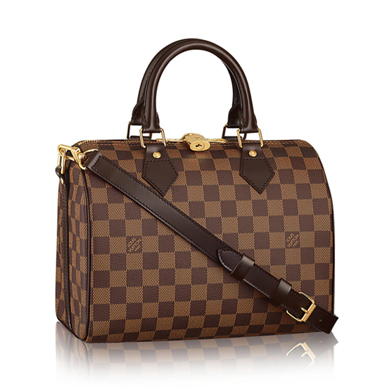 Louis Vuitton N41368 Speedy Bandouliere 25 Tote Bag Damier Ebene Canvas