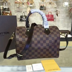 Louis Vuitton N41368 Speedy Bandouliere 25 Tote Bag Damier Ebene Canvas