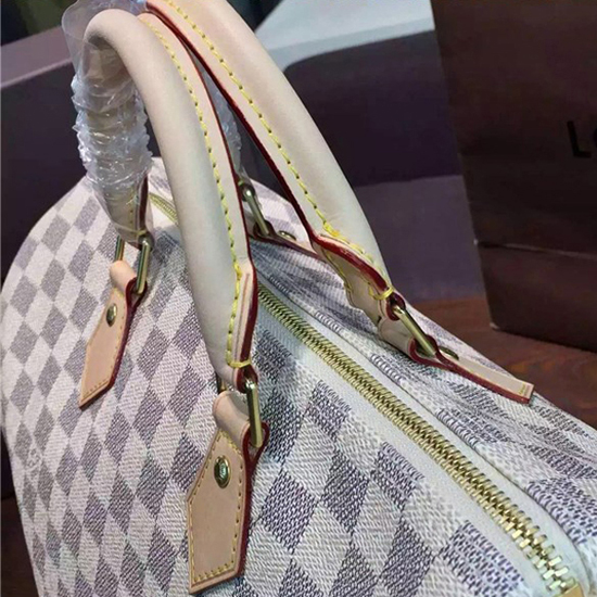 Louis Vuitton N41369 Speedy 35 Tote Bag Damier Azur Canvas