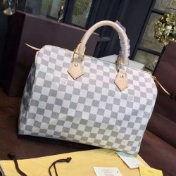 Louis Vuitton N41370 Speedy 30 Tote Bag Damier Azur Canvas