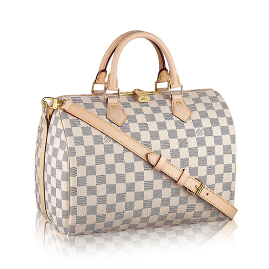 Louis Vuitton N41373 Speedy Bandouliere 30 Tote Bag Damier Azur Canvas