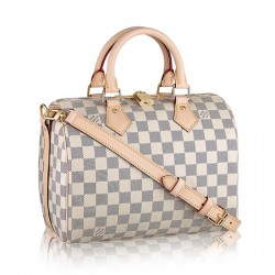 Louis Vuitton N41374 Speedy Bandouliere 25 Tote Bag Damier Azur Canvas