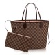 Louis Vuitton N41603 Neverfull MM Shoulder Bag Damier Ebene Canvas