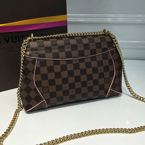 Louis Vuitton N41597 Caissa Clutch Shoulder Bag Damier Ebene Canvas