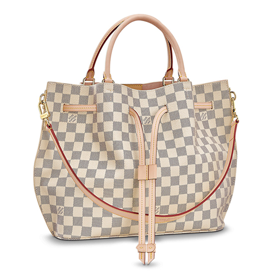 Louis Vuitton N41579 Girolata Tote Bag Damier Azur Canvas