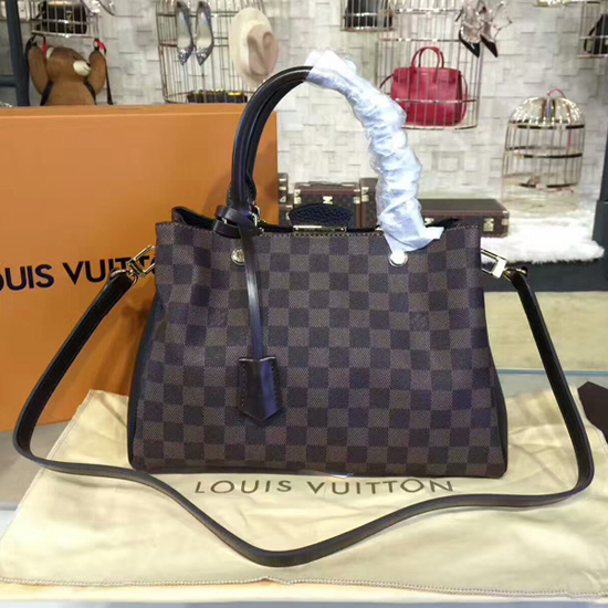 Louis Vuitton N41673 Brittany Tote Bag Damier Ebene Canvas