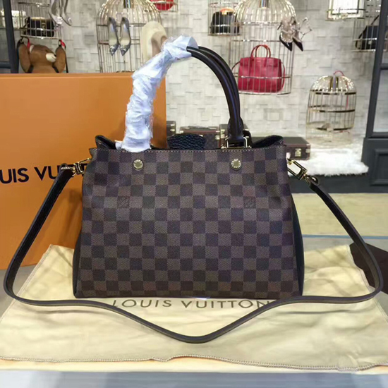 Louis Vuitton N41673 Brittany Tote Bag Damier Ebene Canvas