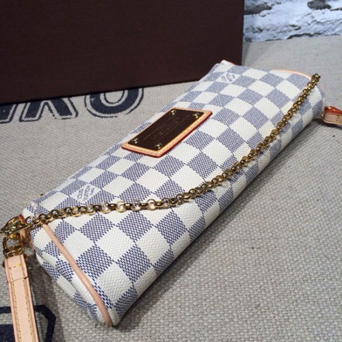 Louis Vuitton N55214 Eva Clutch Damier Azur Canvas