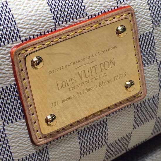 Louis Vuitton N55214 Eva Clutch Damier Azur Canvas