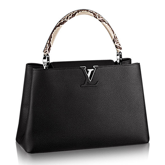 Louis Vuitton N91659 Capucines MM Tote Bag Taurillon Leather