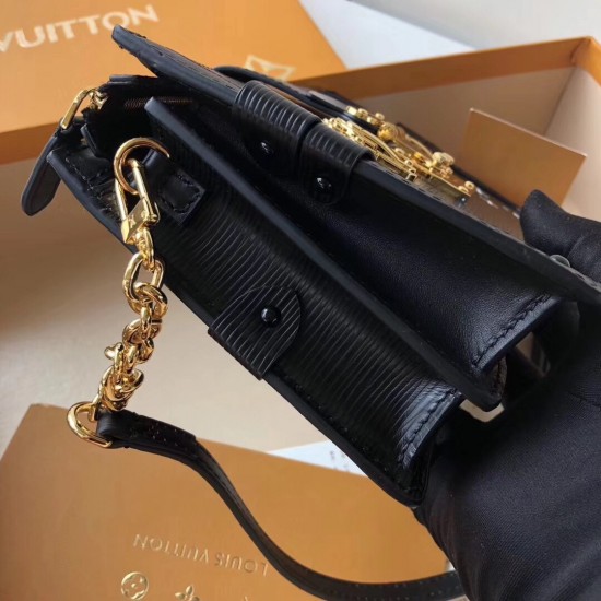 Louis Vuitton Black Trunk Clutch Epi Leather M53052