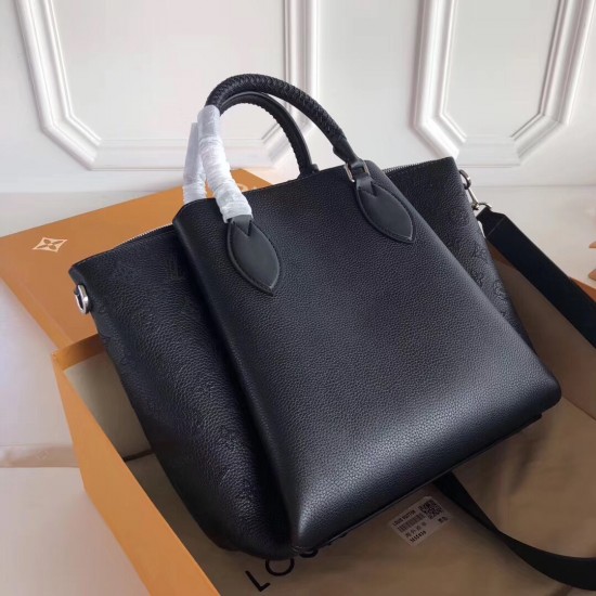 Louis Vuitton Black Haumea Bag Mahina Leather M55029