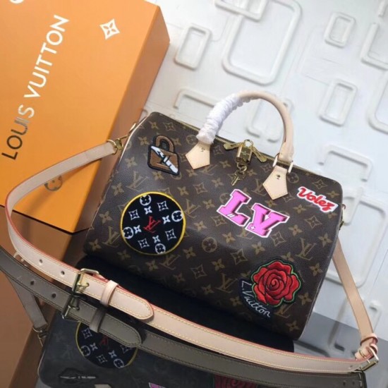 Louis Vuitton Speedy 30 Bandouliere Monogram Canvas M43989