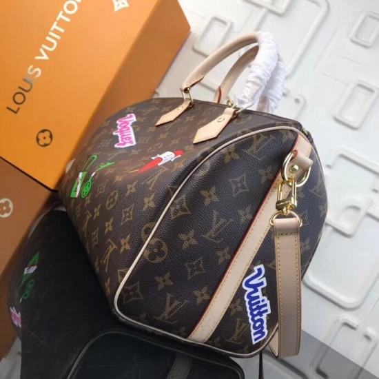 Louis Vuitton Speedy 30 Bandouliere Monogram Canvas M43989